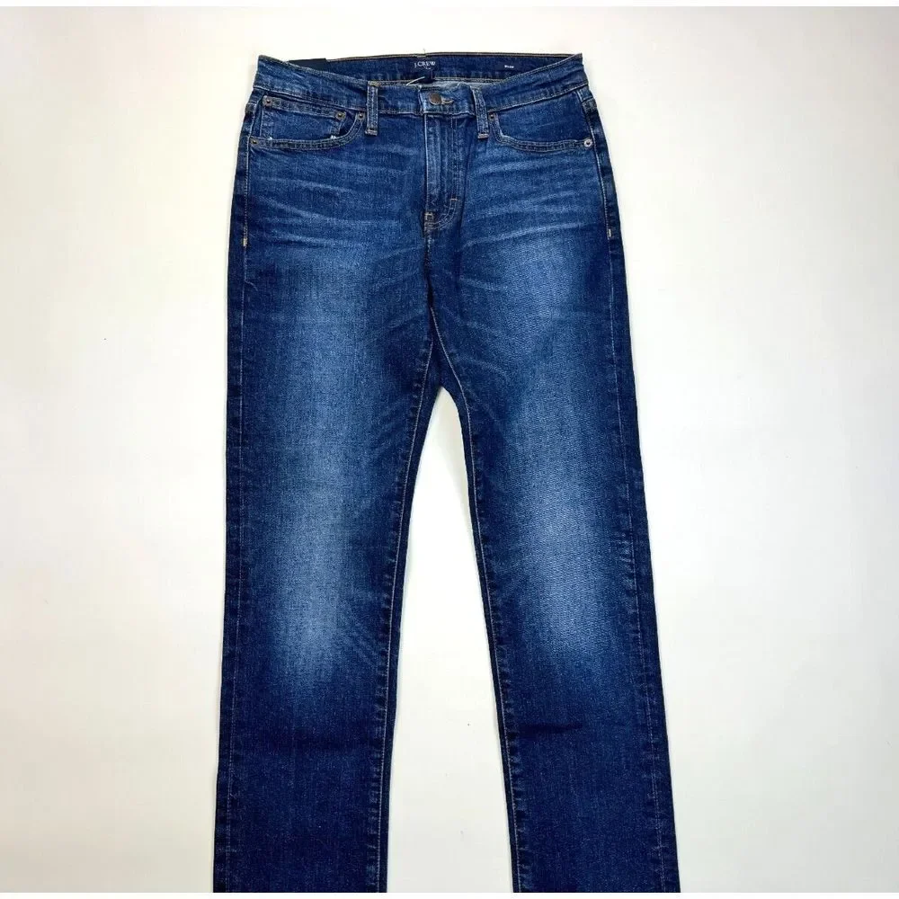 J Crew Flex Slim-fit Jean Mens 30x32 NWT Stretch Cotton‎ 5-Pockets Flat front